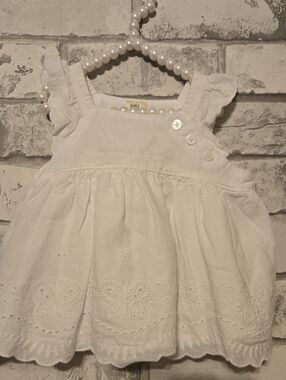 Baby White Eyelet Ruffle Sundress for Girls